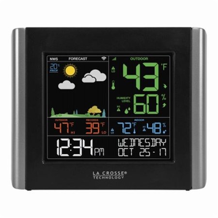 LA CROSSE TECHNOLOGY LA Crosse Technology 245765 Wi-Fi Remote Monitoring Color Weather Station 245765